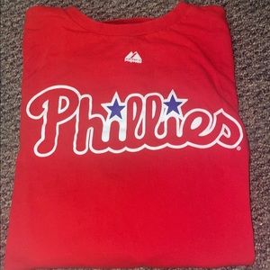Red phillies shirt XL